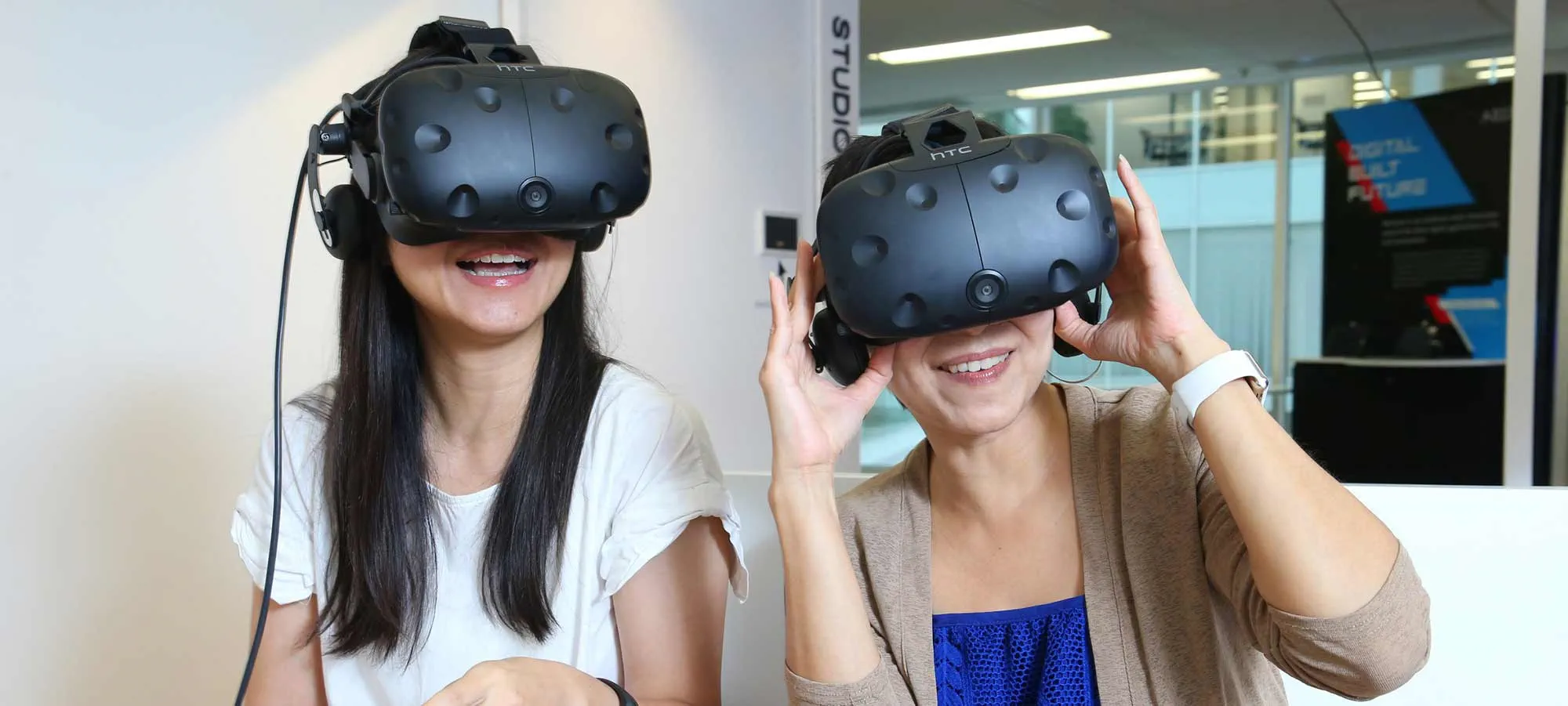 Staff using VR tools in Hong Kong