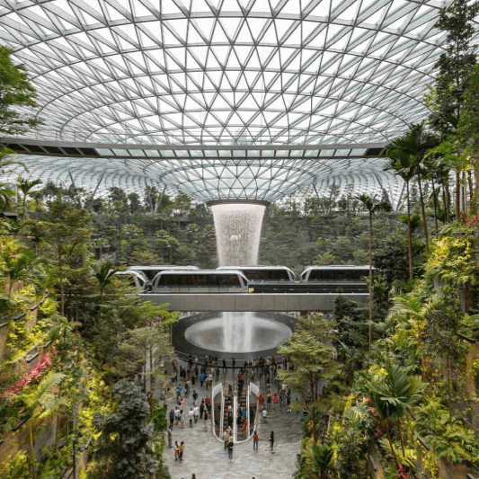 Singapore's Jewel Changi Airport - making existing means of transport more sustainable requires news ways of thinking