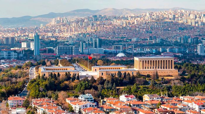 A landscape view of Ankara