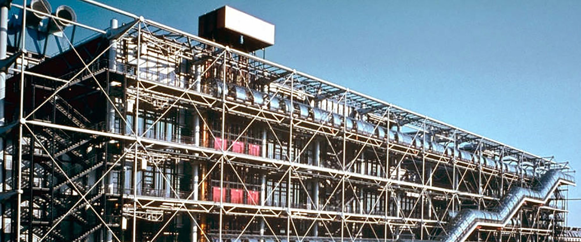 Exterior view of the Centre Pompidou 