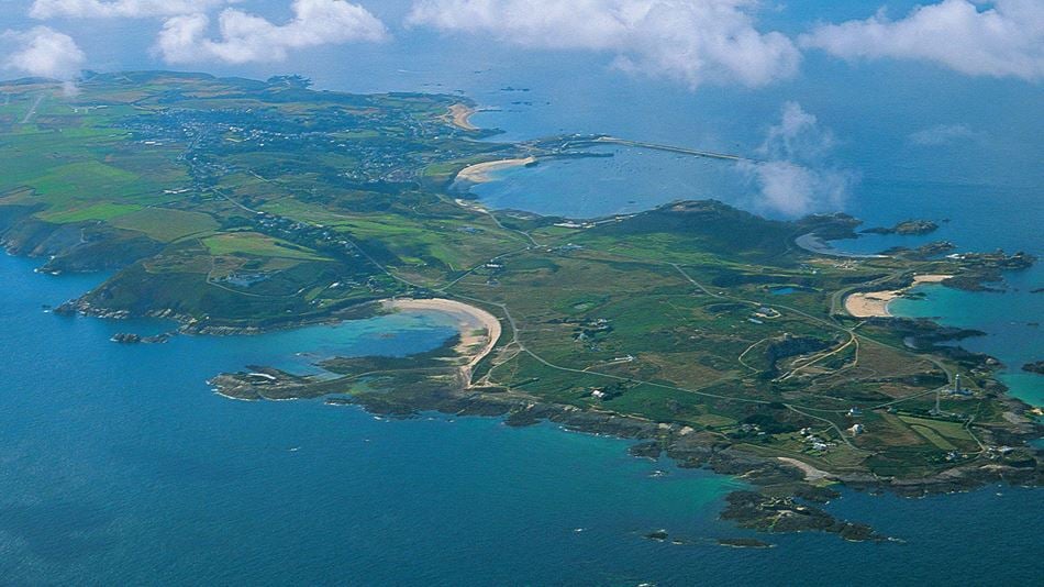 Aerial view of Alderney. Credit: Arup