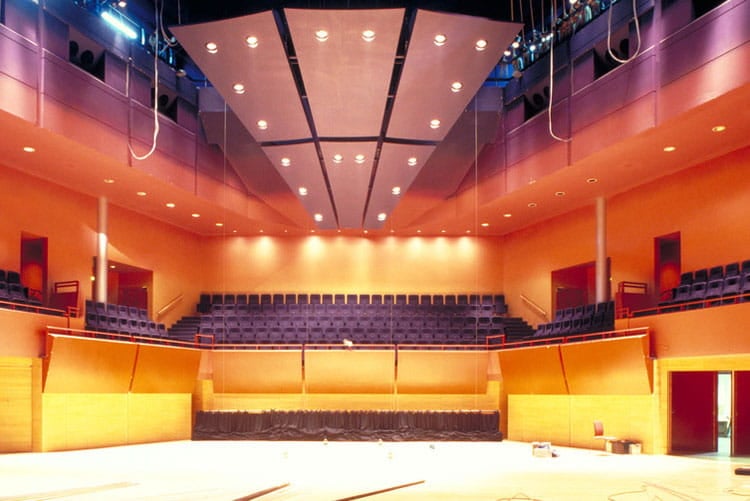 The flexible performance space can be adapted to proscenium, arena and flat floor formats.