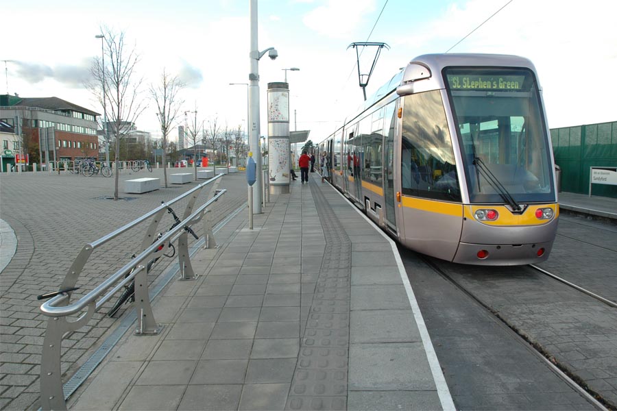 The 7.5km light rail extension is located to the south of Dublin.
