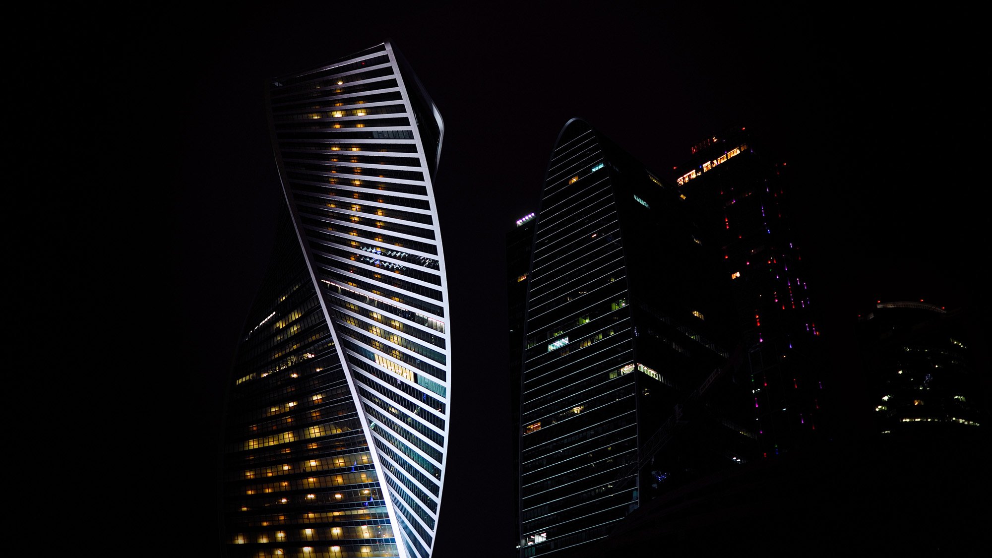Night view of the building. Credit: Pavel Fertikh