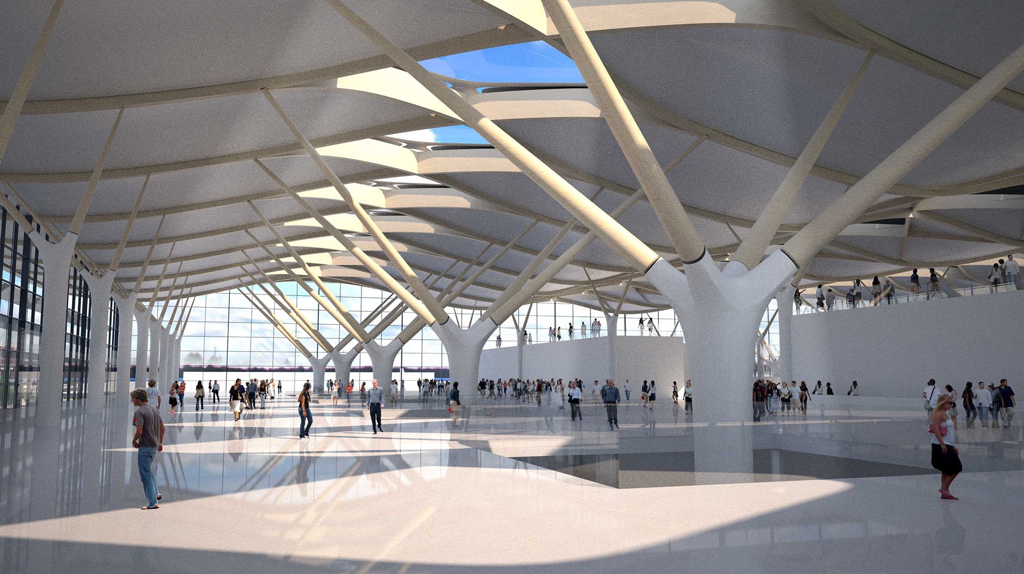 Interior view of Marcopolo Airport. Credit: Arup.
