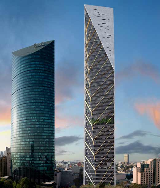 Artists Impression of the Reforma Tower. Copyright Arup / L. Benjamin Romano (LBR&A)