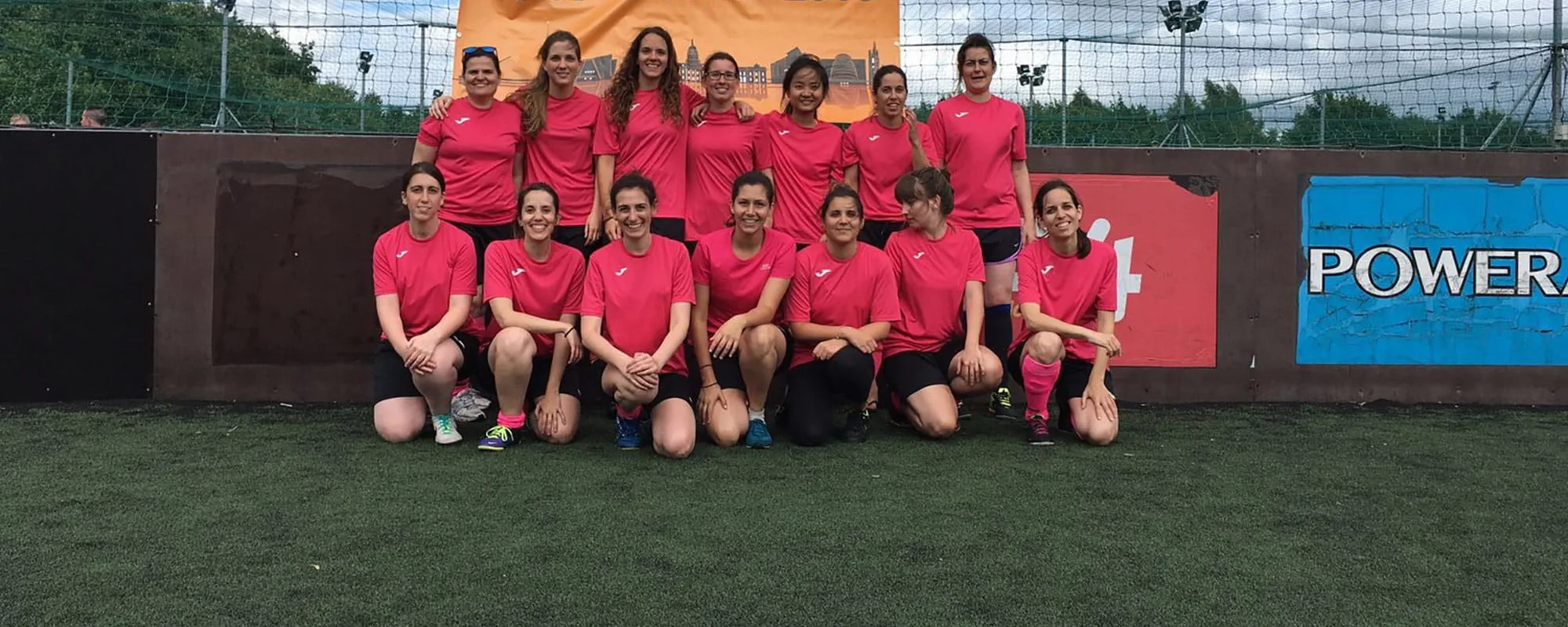 Madrid office football team take part in a tournament