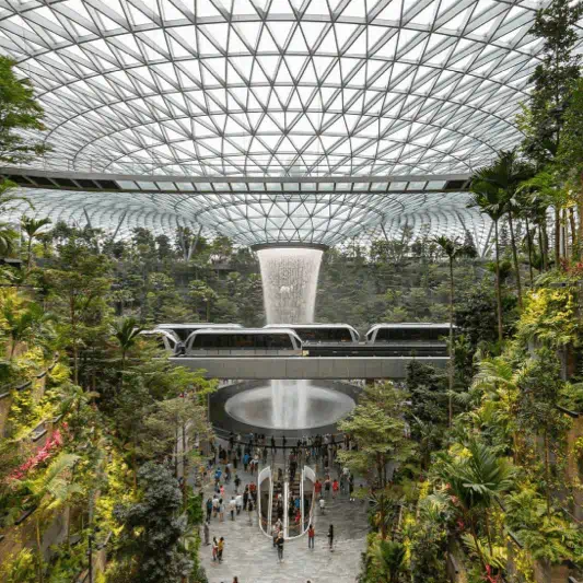 Singapore's Jewel Changi Airport - making existing means of transport more sustainable requires news ways of thinking