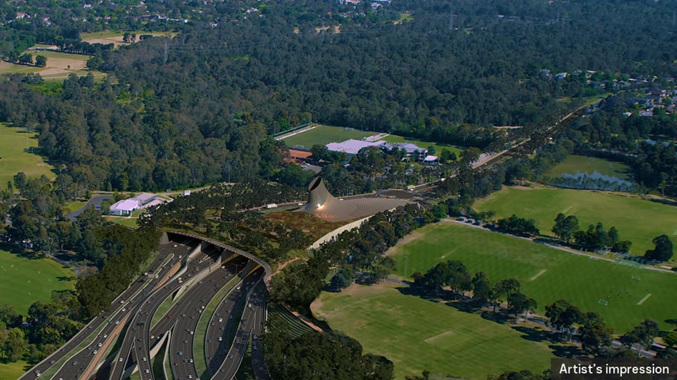 Artist impression of the North East Link Project, Melbourne © North East Link Project