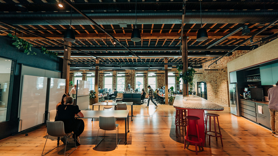 Arup’s new Auckland workplace uses responsibly sourced timber and recycled materials. Exposed bricks, natural daylight and plants are throughout the office space.