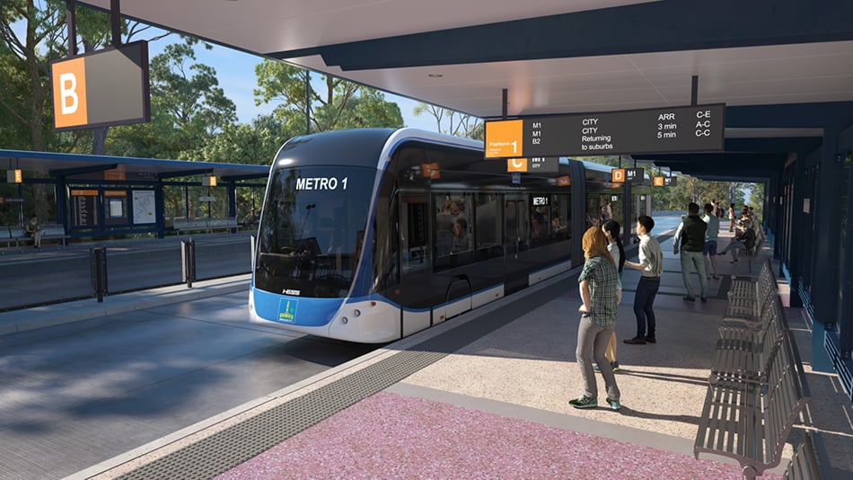 The new Brisbane Metro will be a 21km high frequency electric bus network 