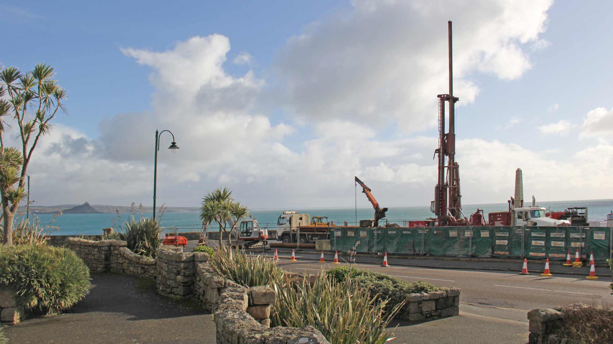 Image of drilling rig on site at jubilee pool