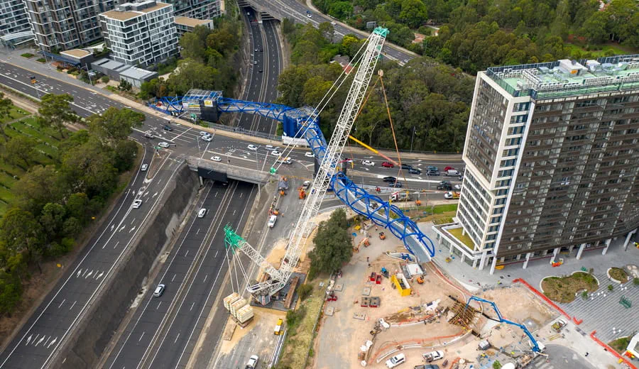 Construction Lachlans Line Bridge Sydney