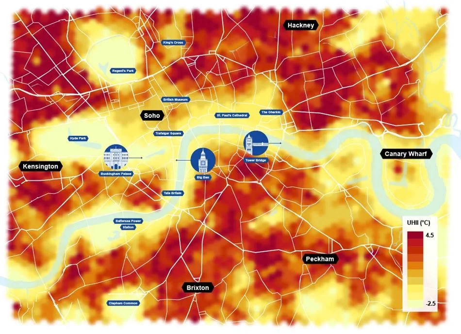 Map of London's "hot spots"
