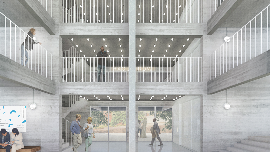Rendering of inside new arts and culture centre