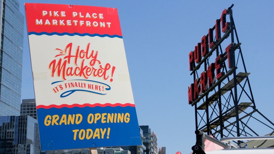 Pike Place MarketFront opening sign