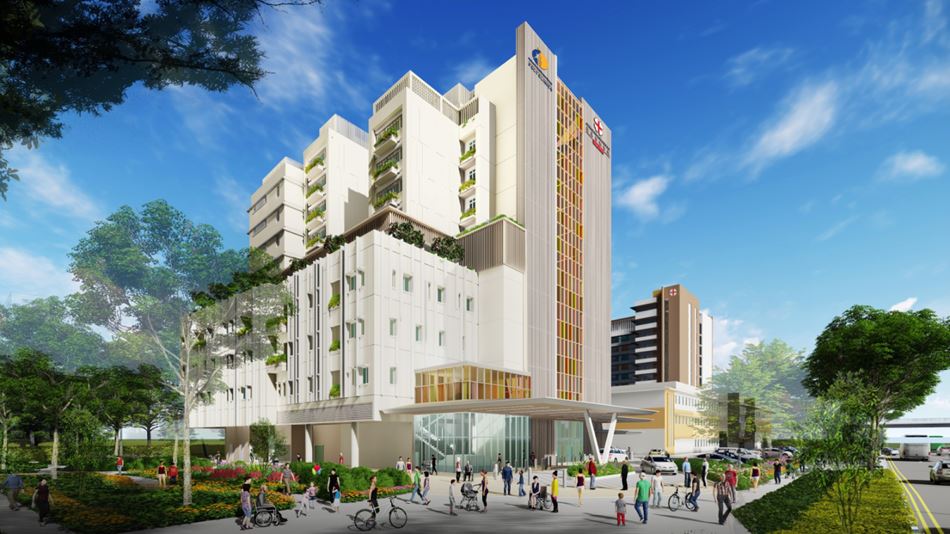 Kallang Polyclinic and Long-Term Care Facility artist's impressions