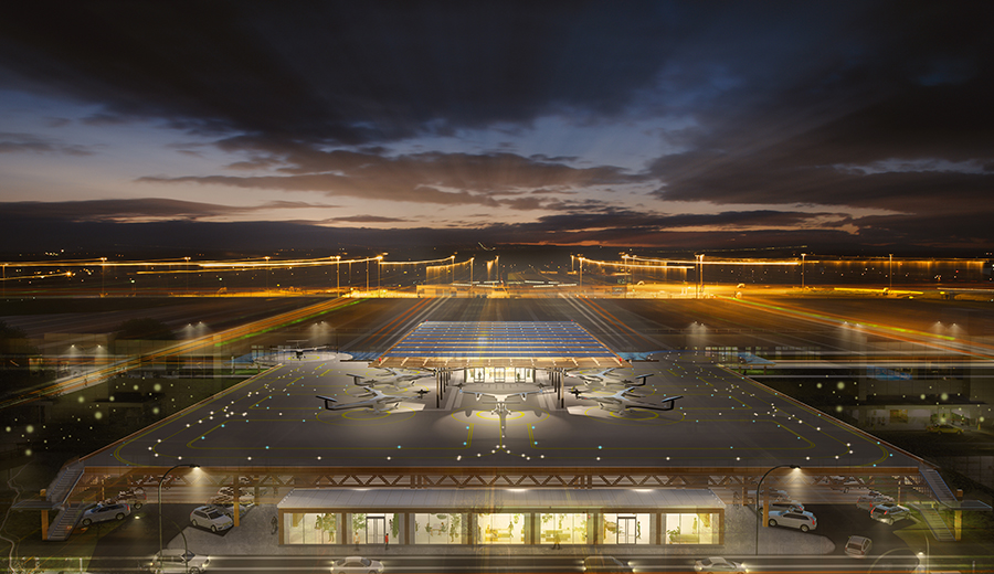 Arup and Pickard Chilton's Uber Air Skyport design
