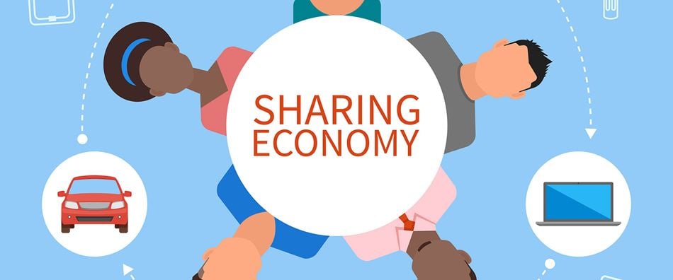 The sharing economy illustration