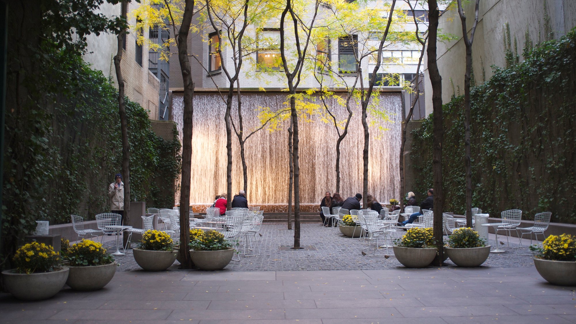 View of Paley Park, New York.