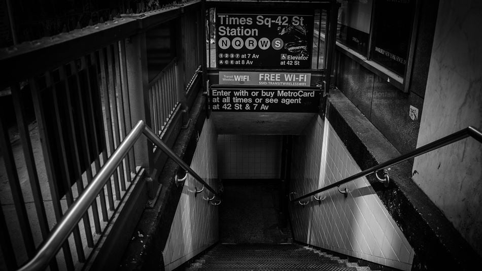 NYC subway stairs