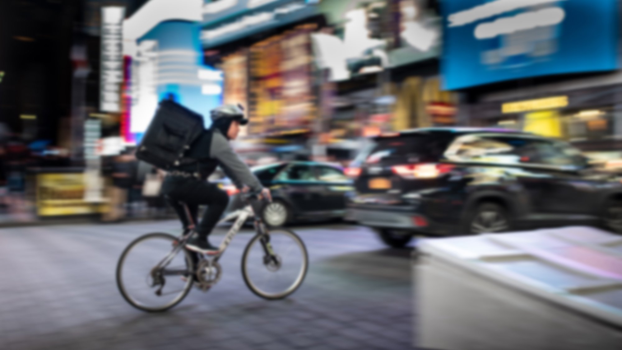 Bike courier through NYC
