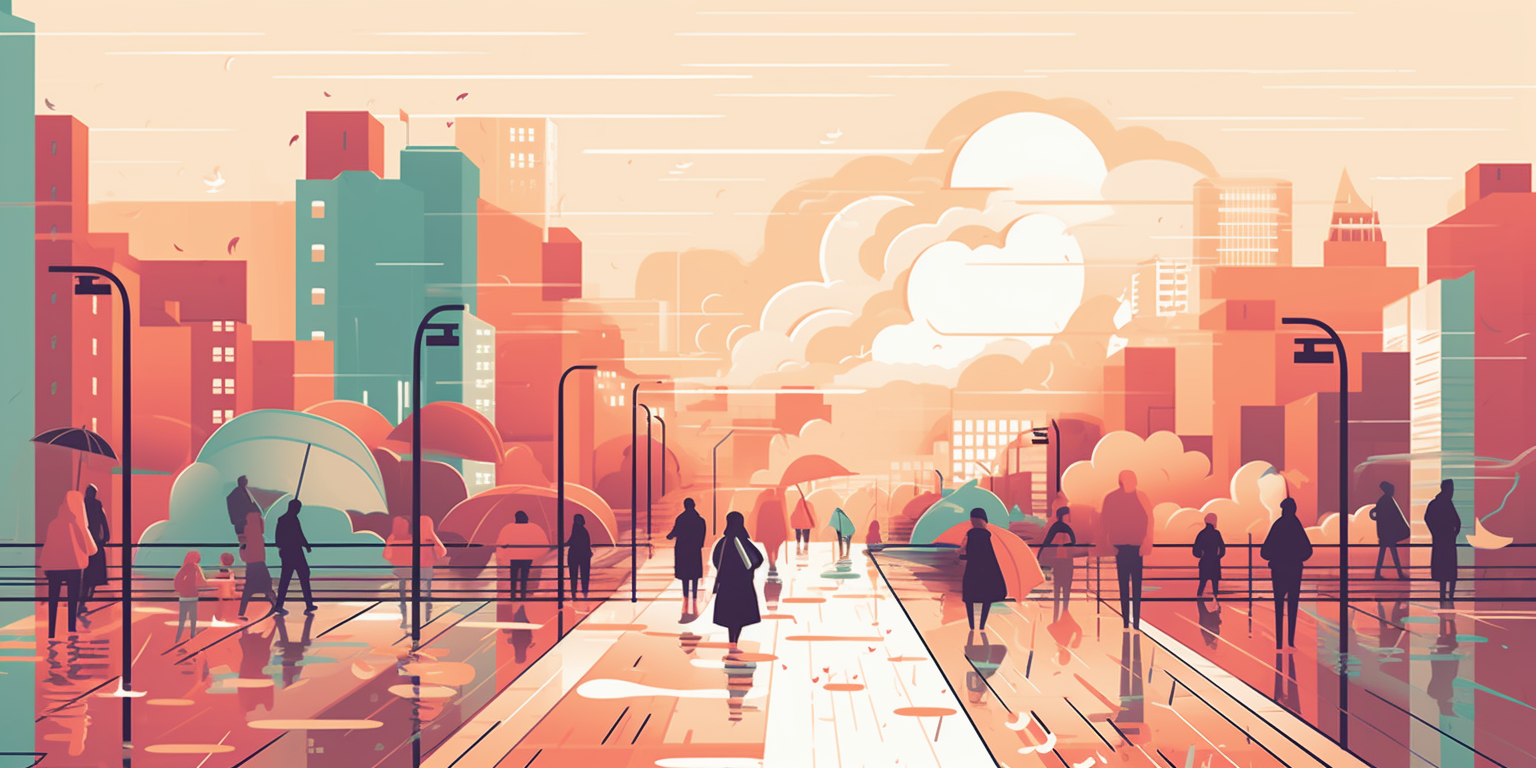 City climate illustration
