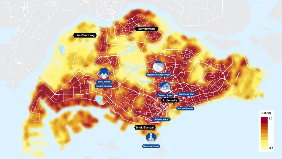 Singapore heat map