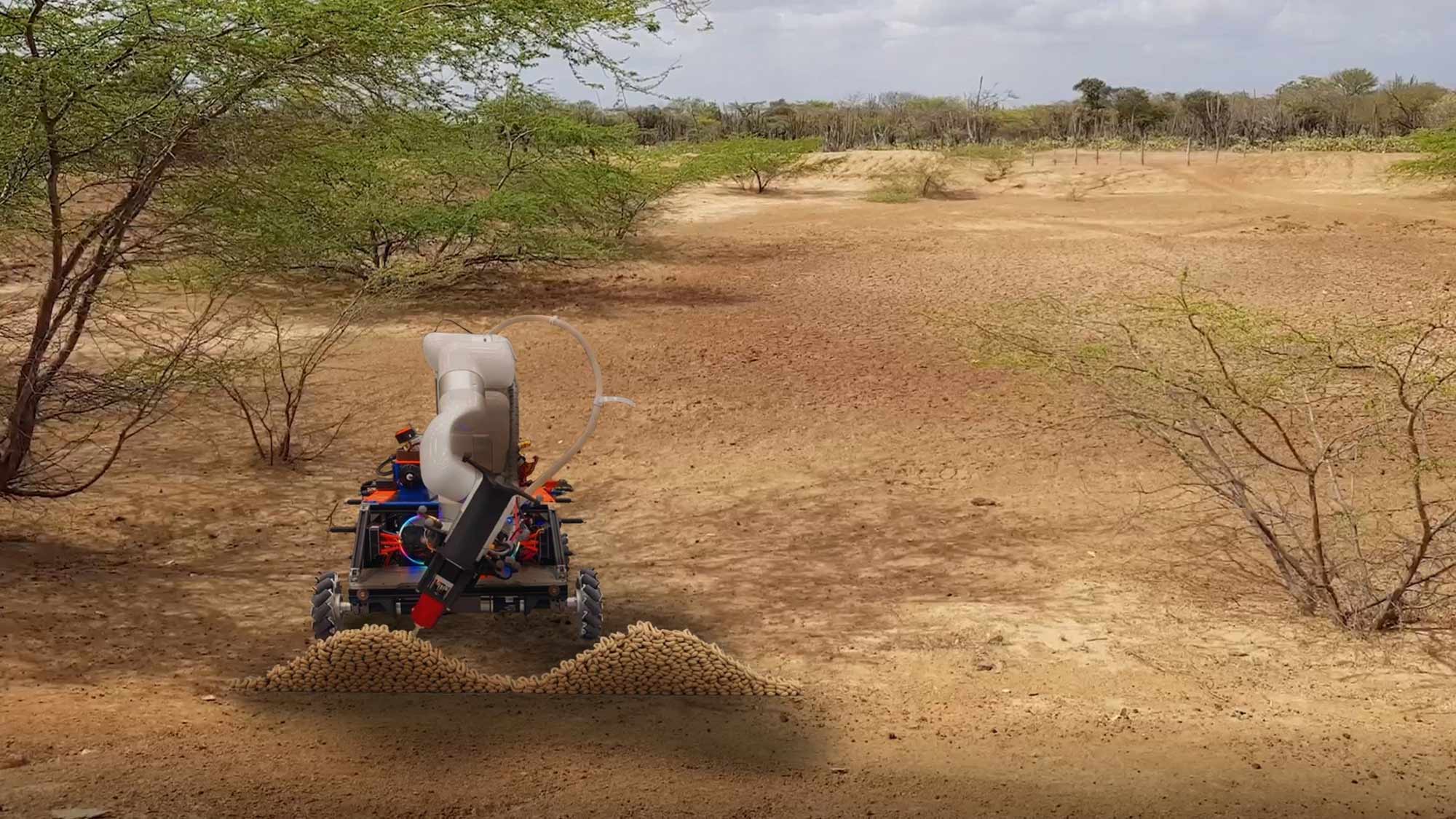 Autonomous robot in a desert