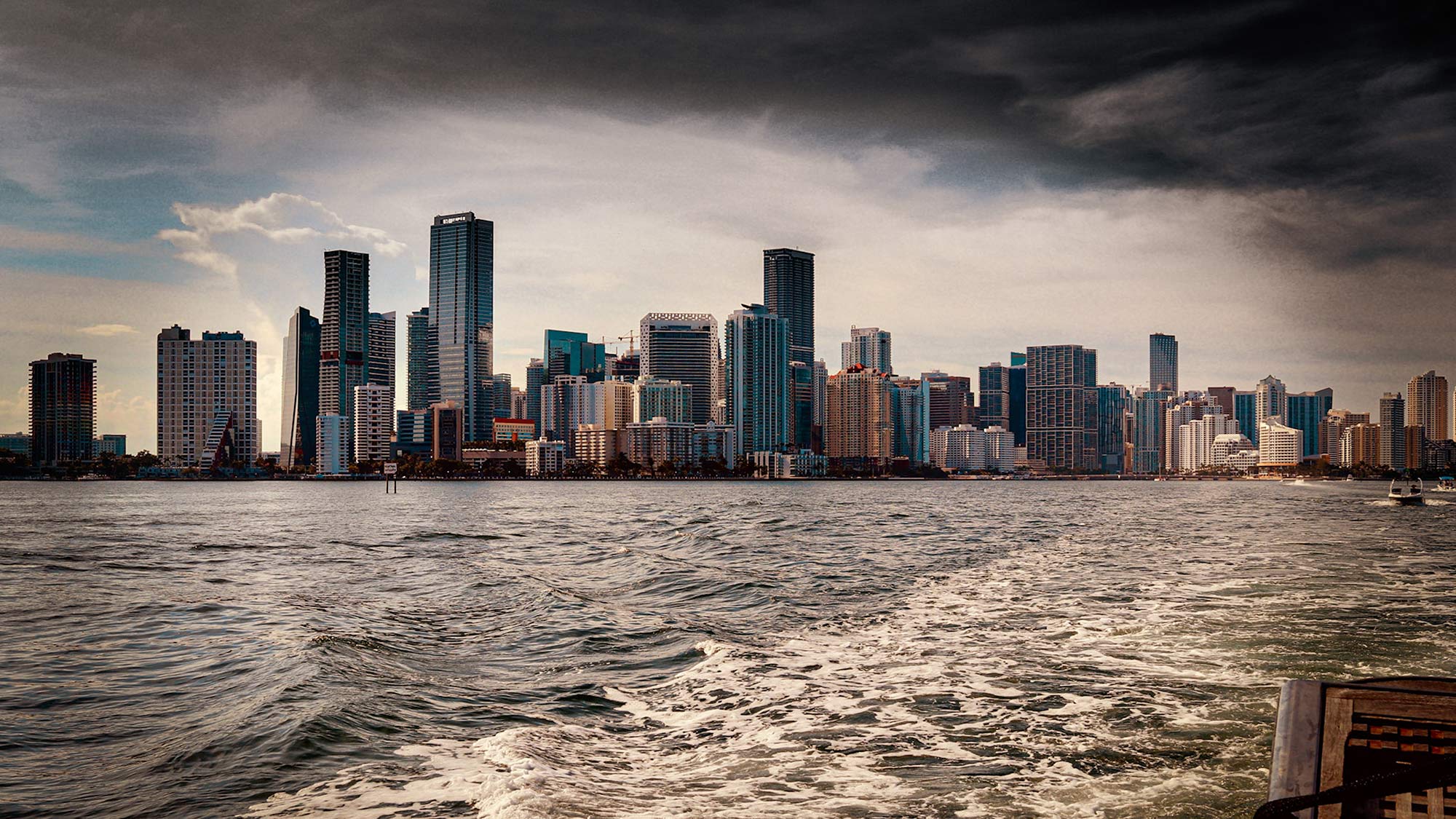 Miami, Florida, under a storm