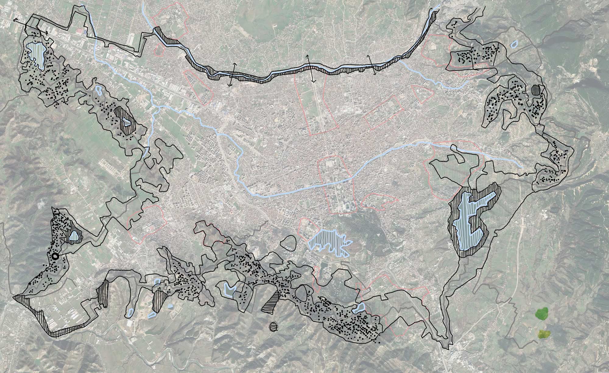 Tirana orbital forest masterplan