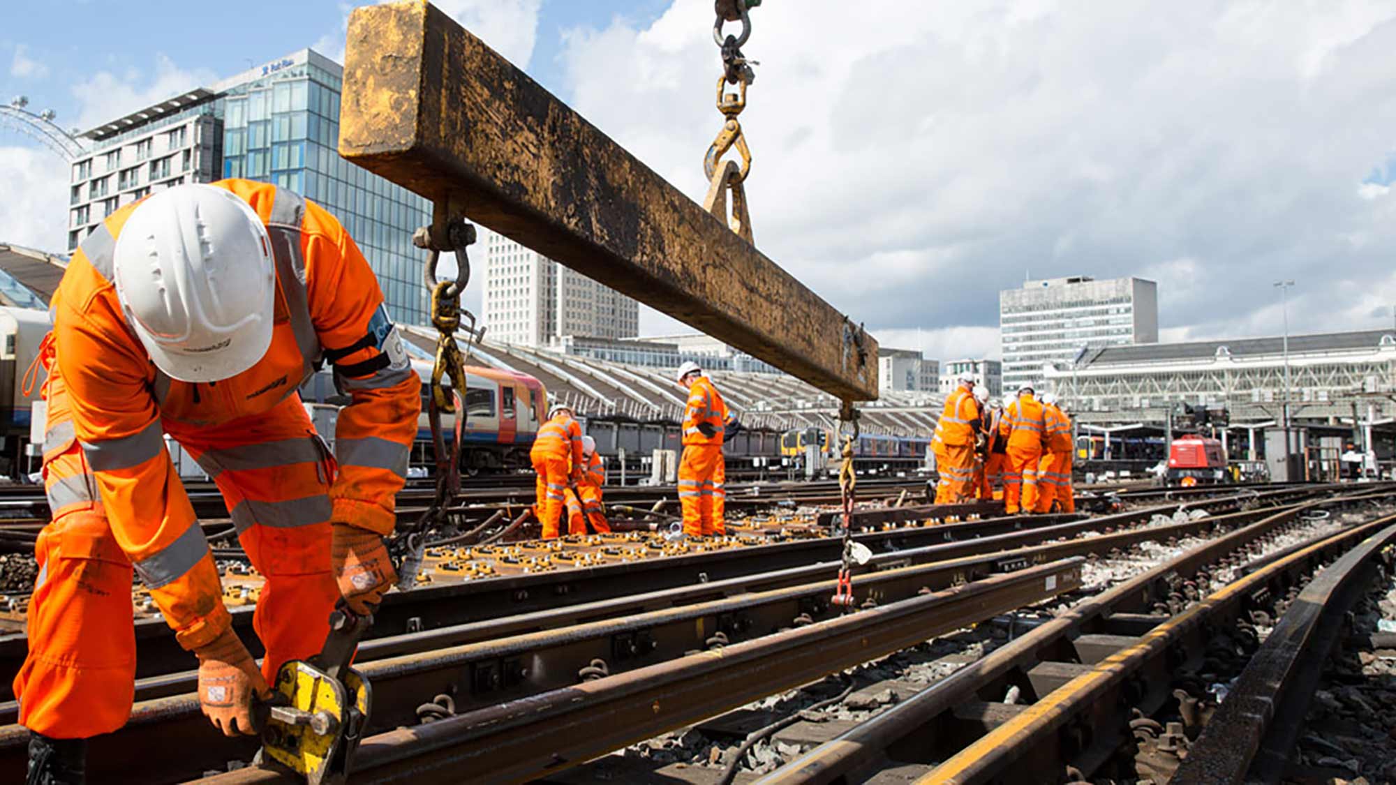 Works underway outside Waterloo station
