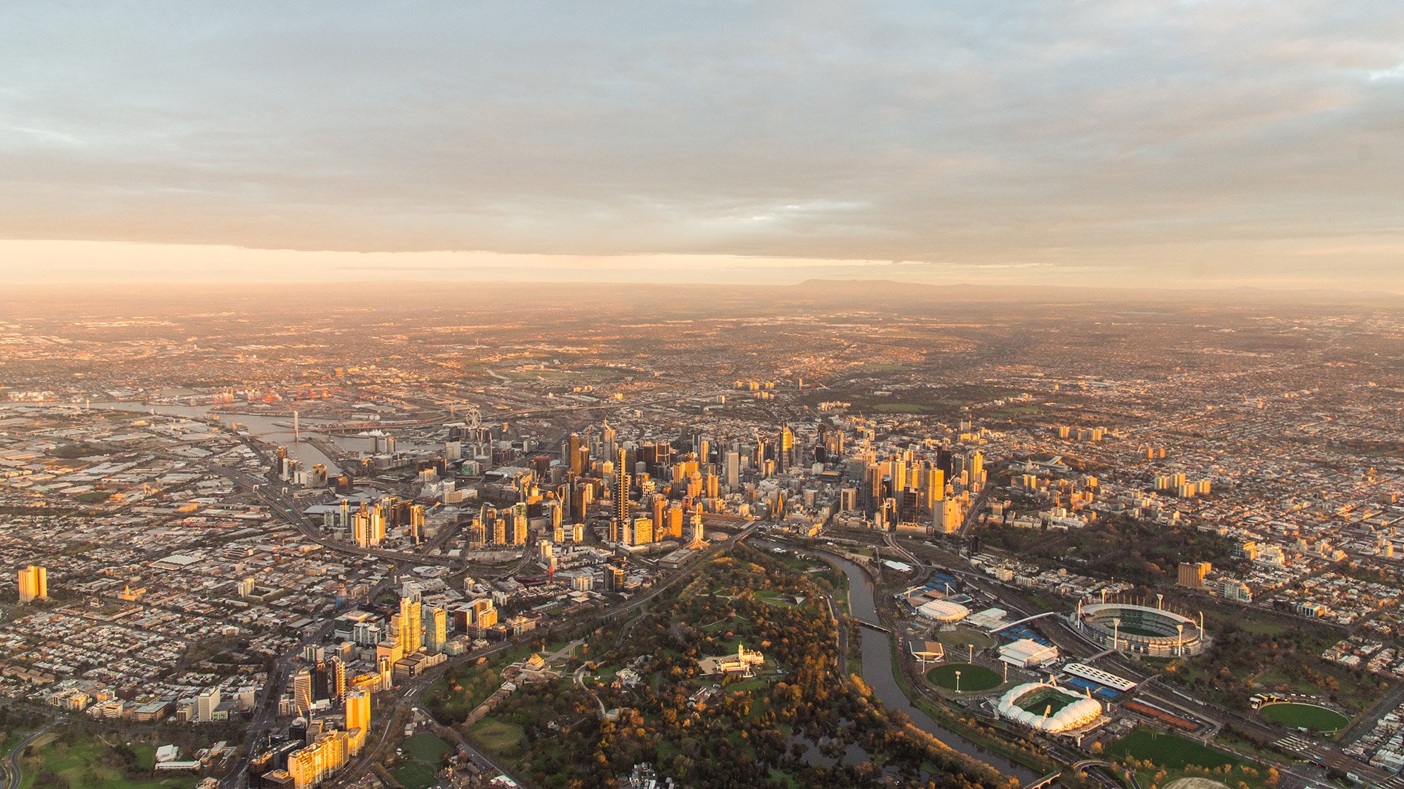 Melbourne City Sky view