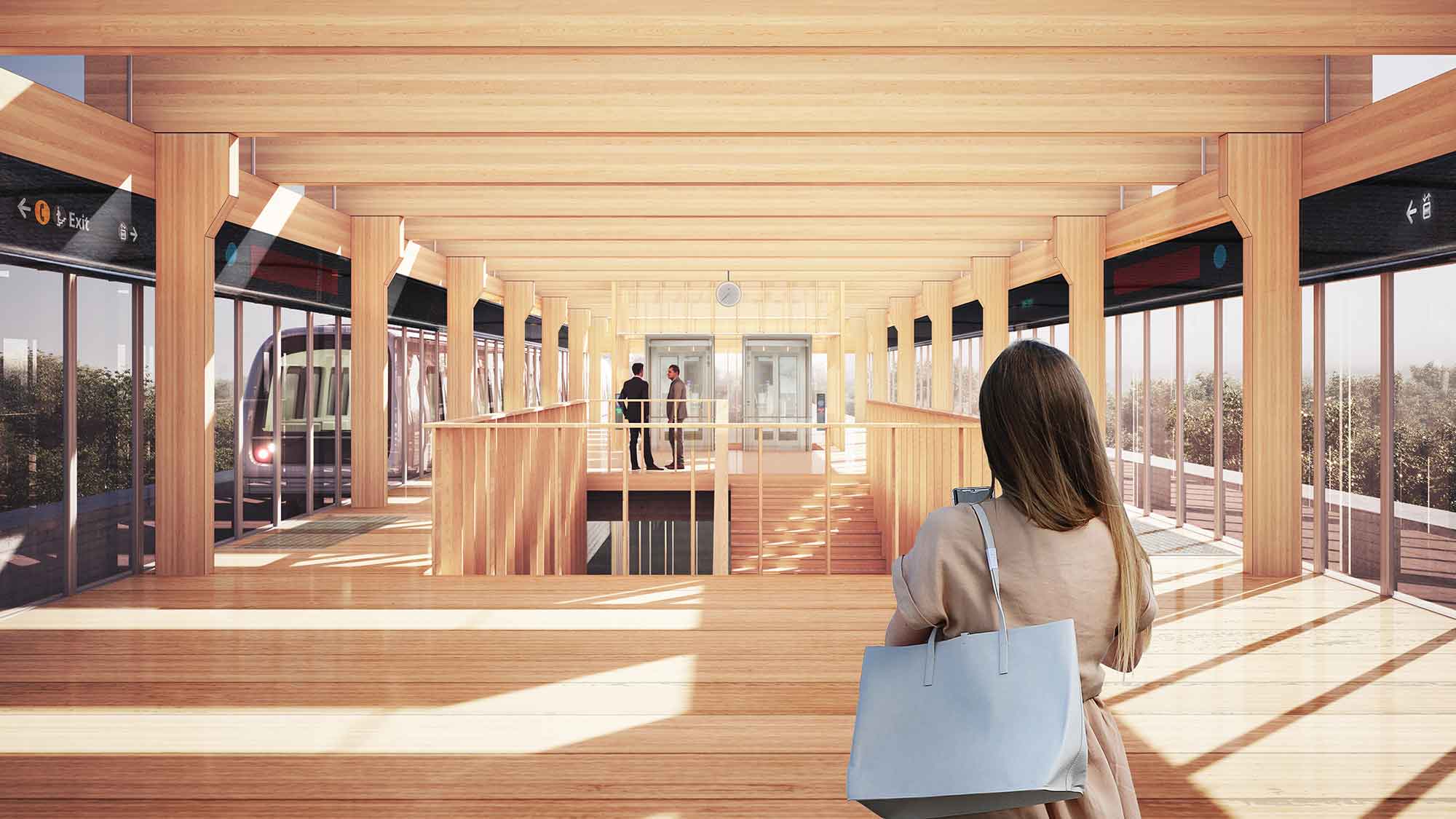 Timber rail station design