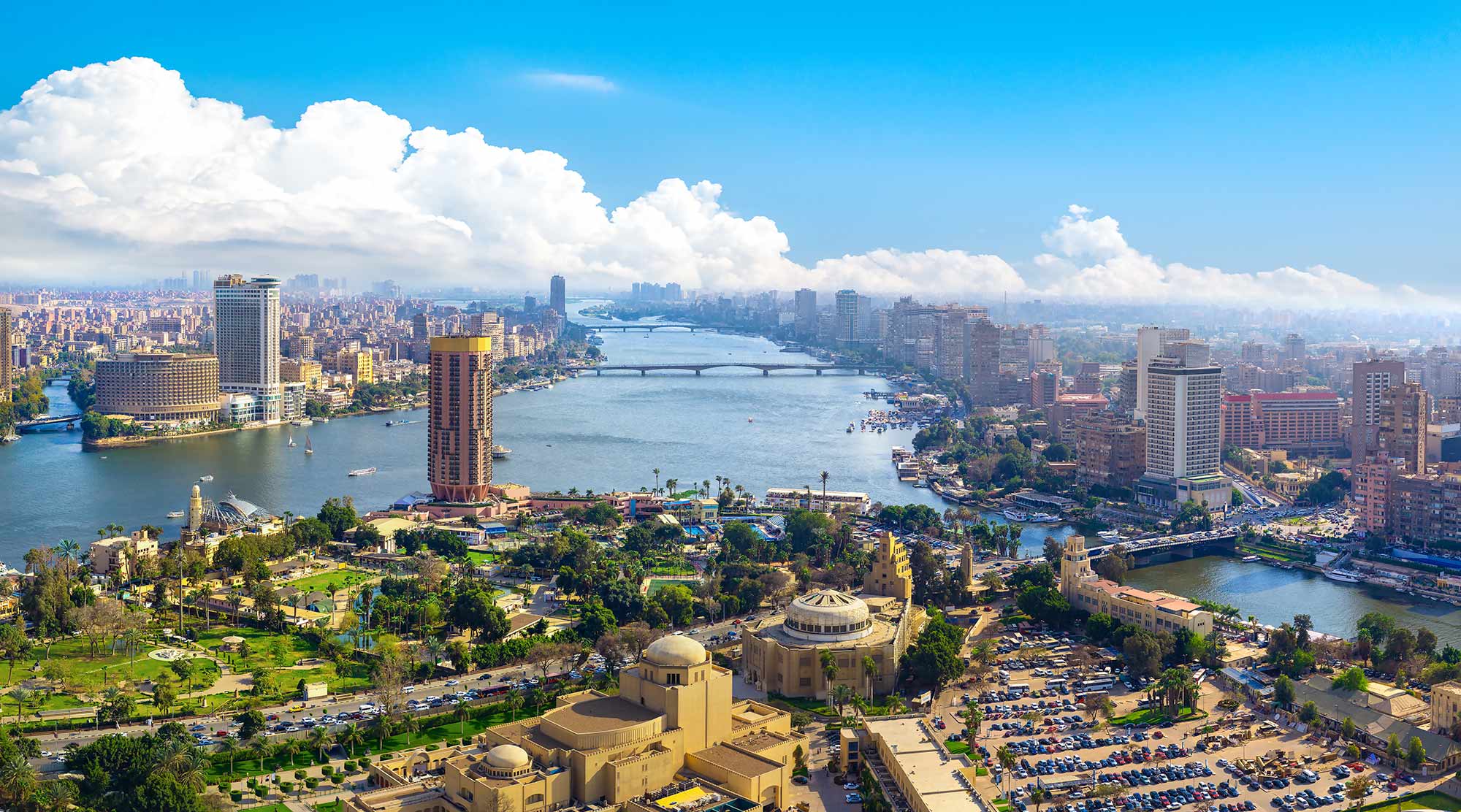 Panorama of Cairo cityscape