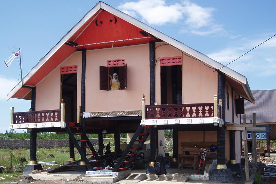 House in Banda Aceh constructed by Muslim Aid in the year following the tsunami.