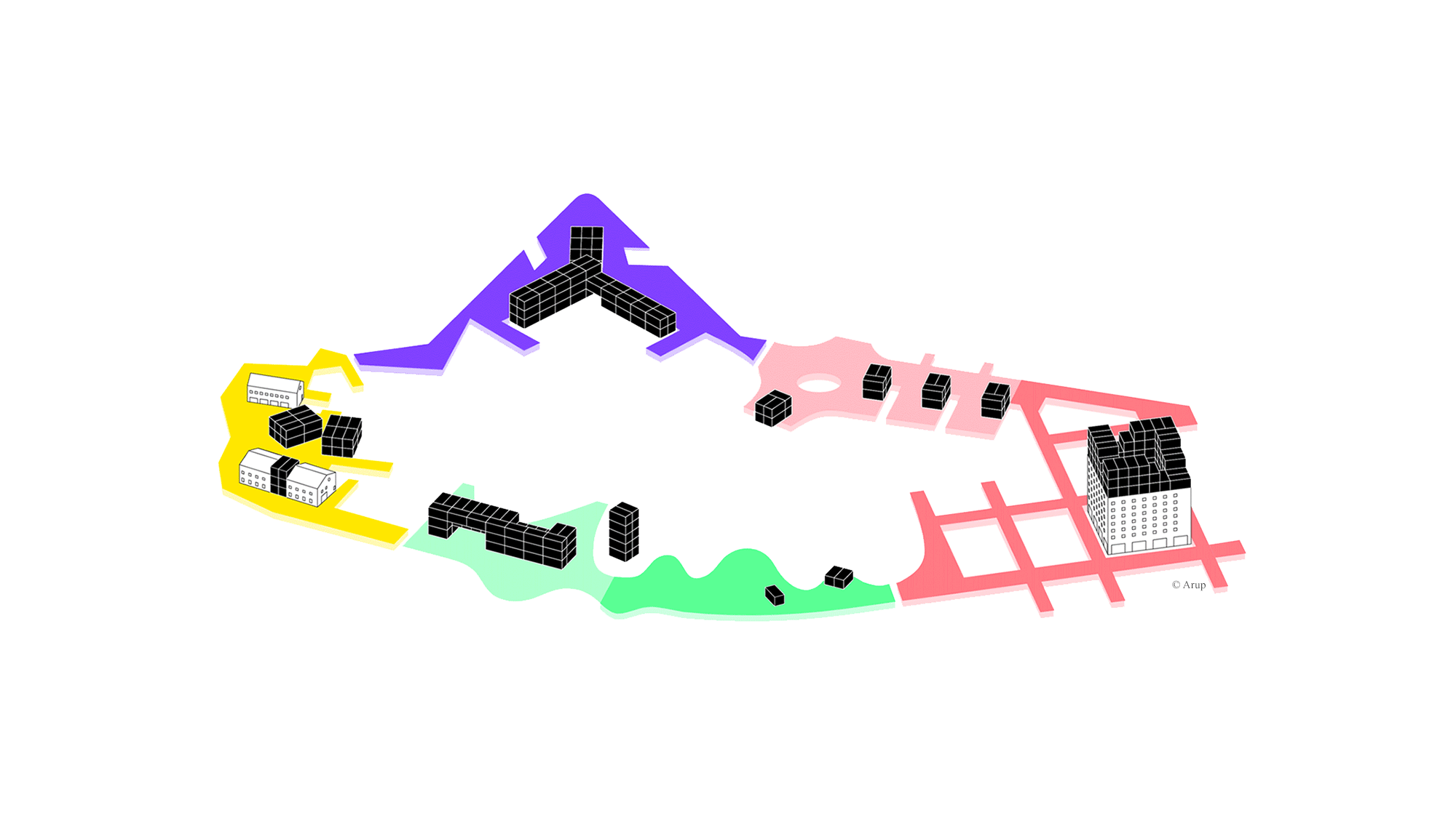 Visualisierung des zirkulären Gebäudesystems