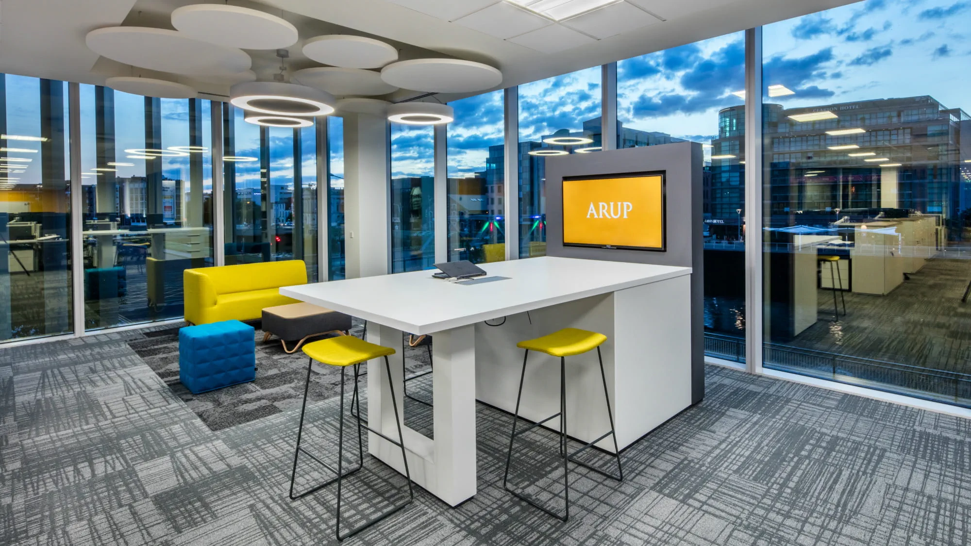 Stand-up huddle space in Arup's Cork office