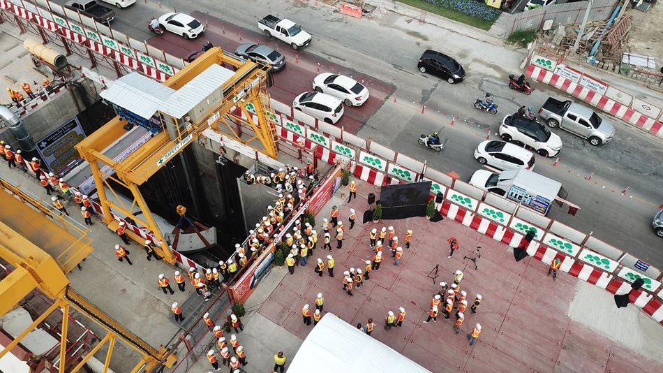 Construction site of Bangkok MRT Orange Line © Italian-Thai Development Plc