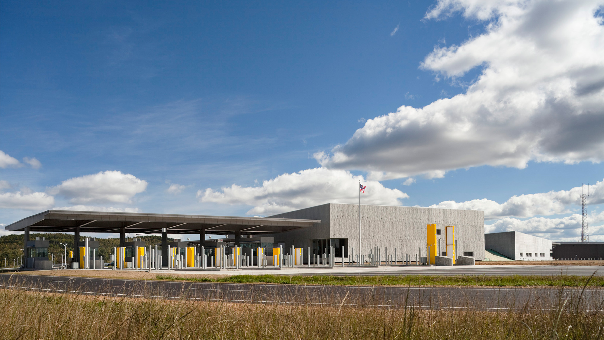 Calais Land Port of Entry in daylight