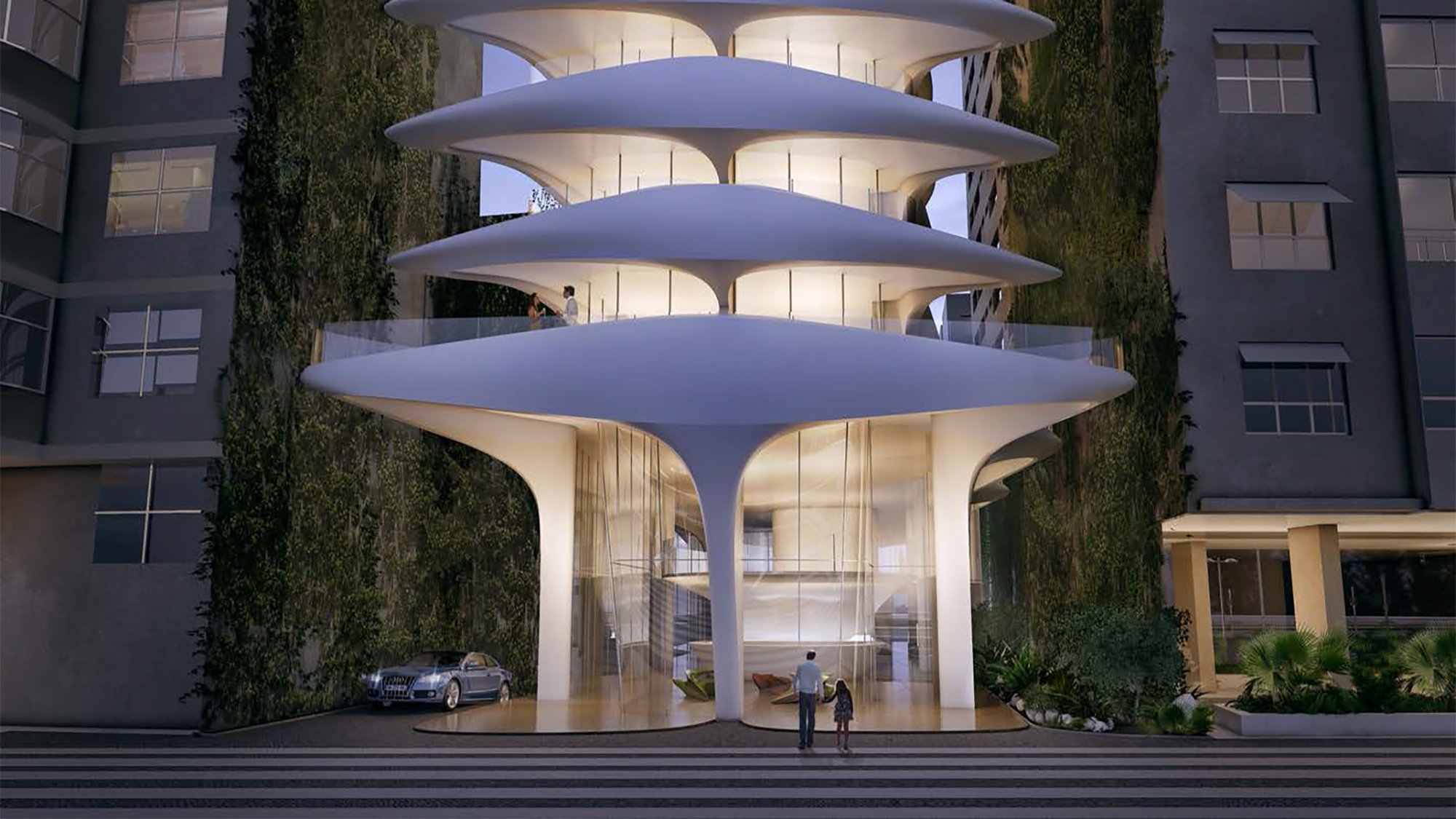 The Casa Atlantica project is being designed as a luxury residential building in Copacabana. Image: Zaha Hadid