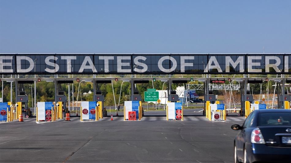 US Land Port of Entry gate