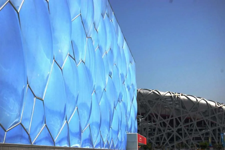 Bird's Nest and Water Cube become landmarks in Beijing.