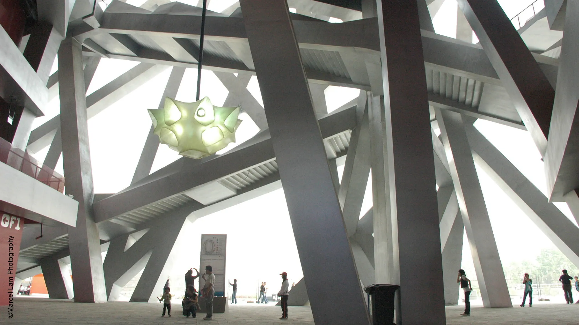 National Stadium, Beijing (Bird's Nest) - interior view showing the structure