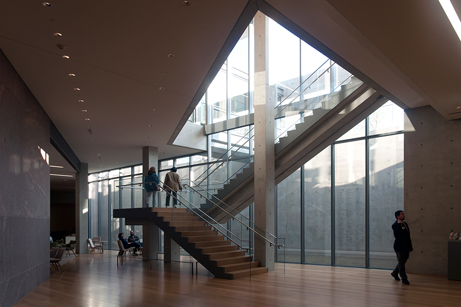 Daylight was optimised for the galleries and energy efficient museum lighting was utilised.