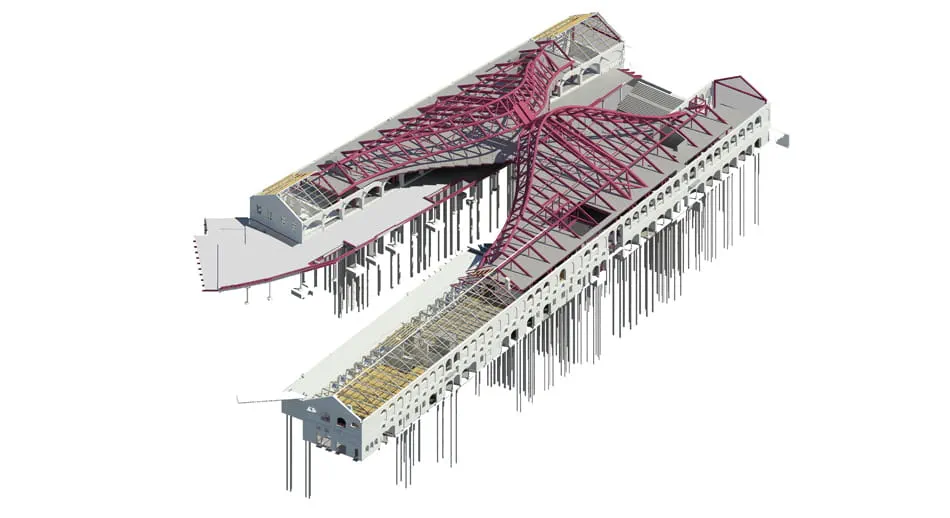 BIM model of the structure