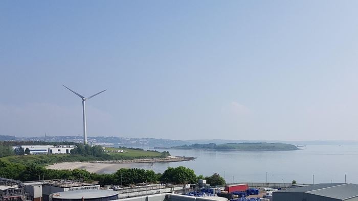 A view of the turbine at Cork's Lower Harbour.