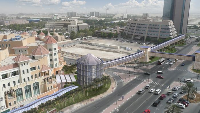 WAFI view of the Dubai Pedways Development. Image: ACICO Residences 