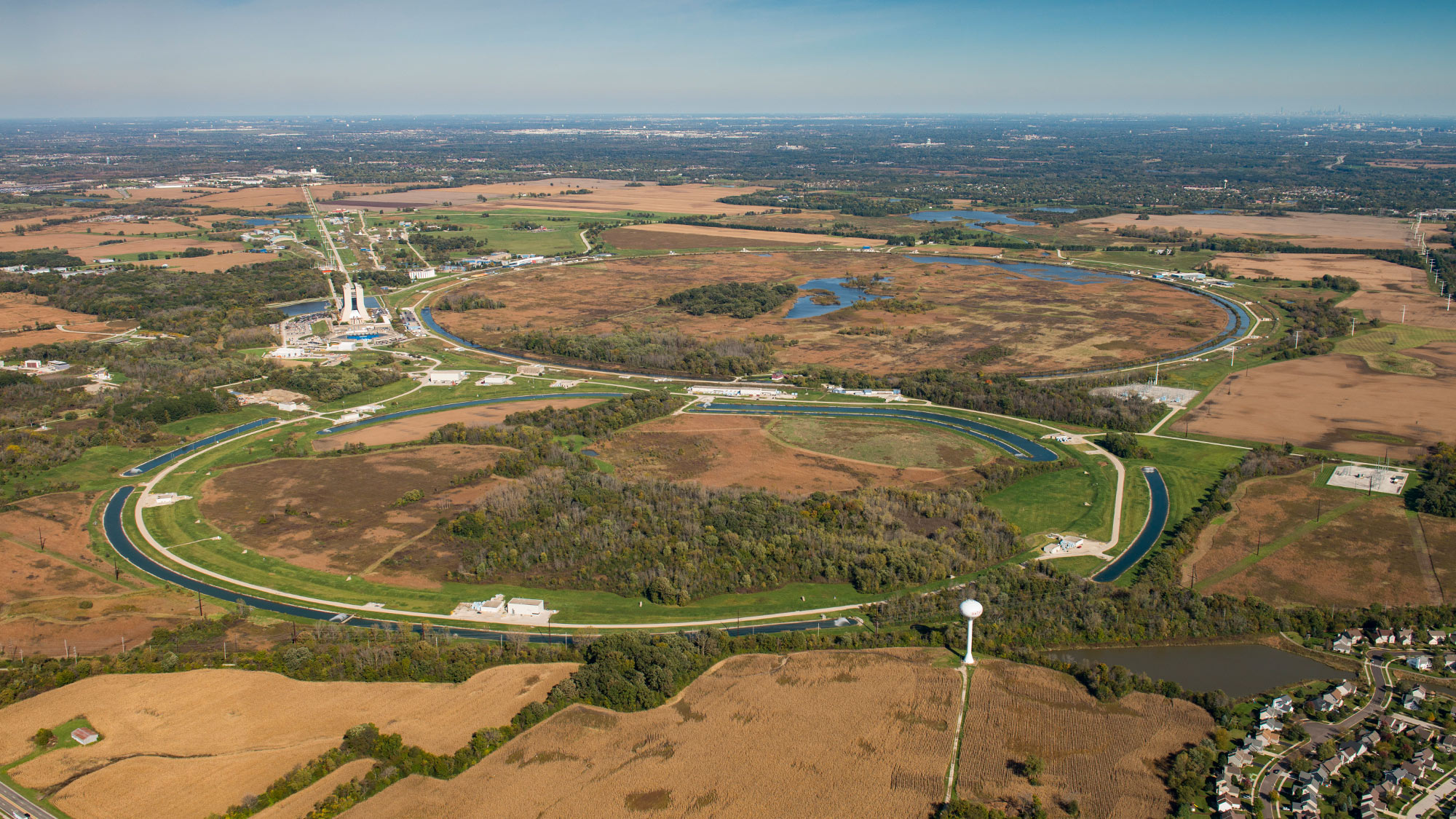 Aerial view of Fermilab campus