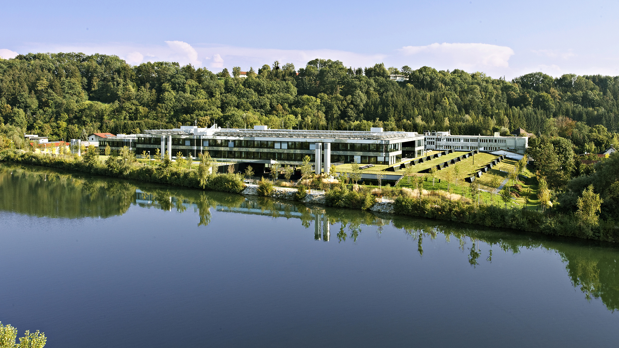 Aerial view of Fronius Research and Development Centre. Credit: Kirsten Bucher